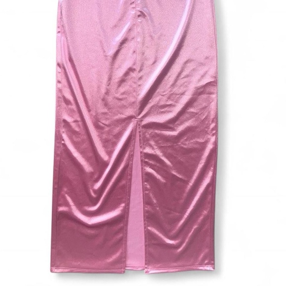 Elegant Pink Satin Dress - Picture 6 of 6